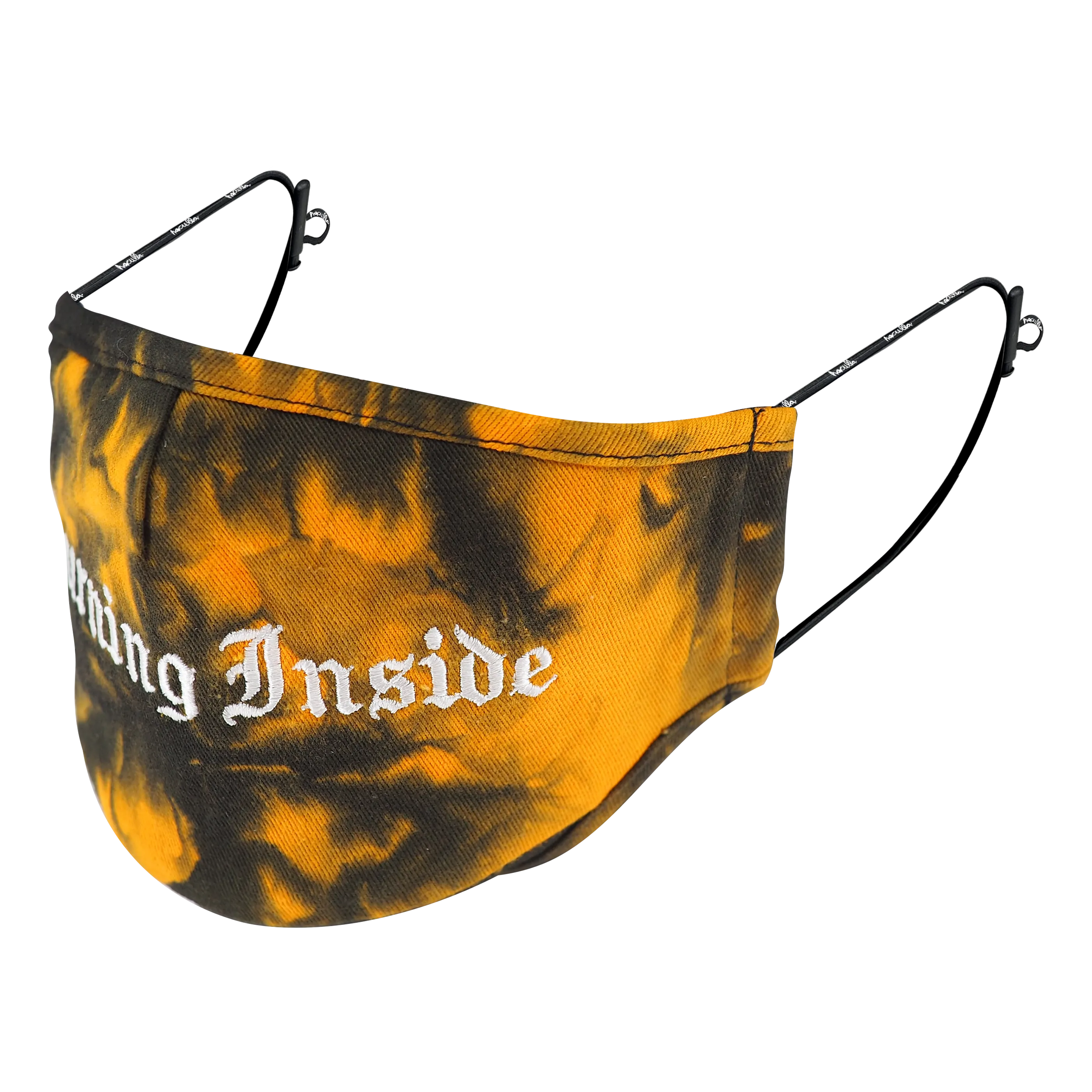 BURNING INSIDE MASK ORANGE/BLACK TIE DYE