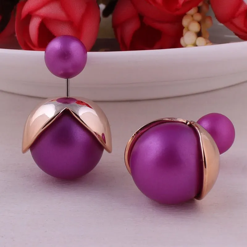 Candy Colored Rubber Sphere Earrings