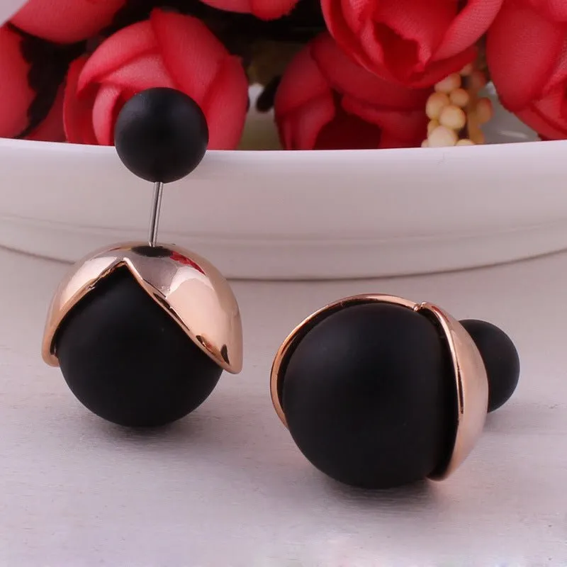 Candy Colored Rubber Sphere Earrings