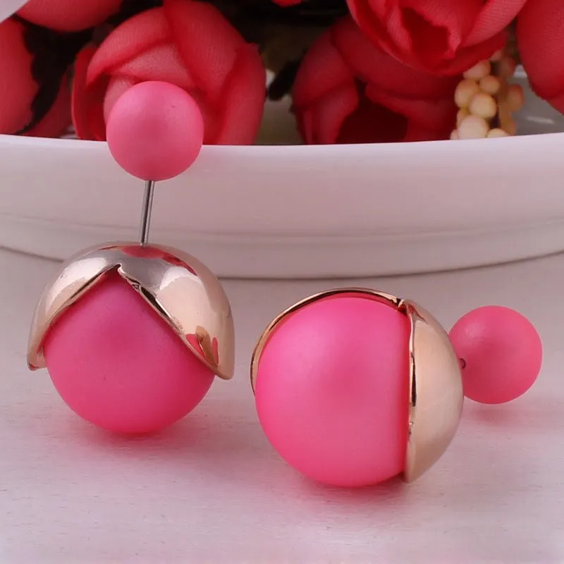 Candy Colored Rubber Sphere Earrings