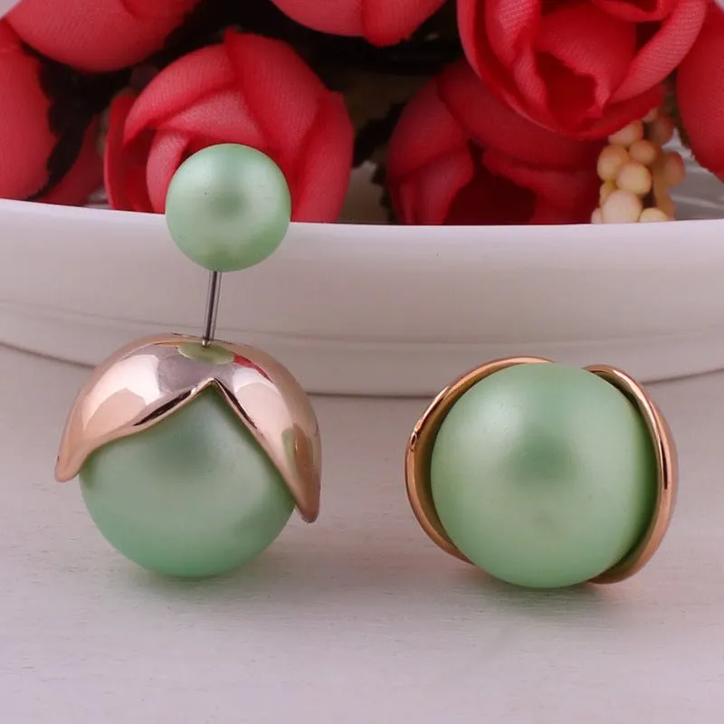 Candy Colored Rubber Sphere Earrings