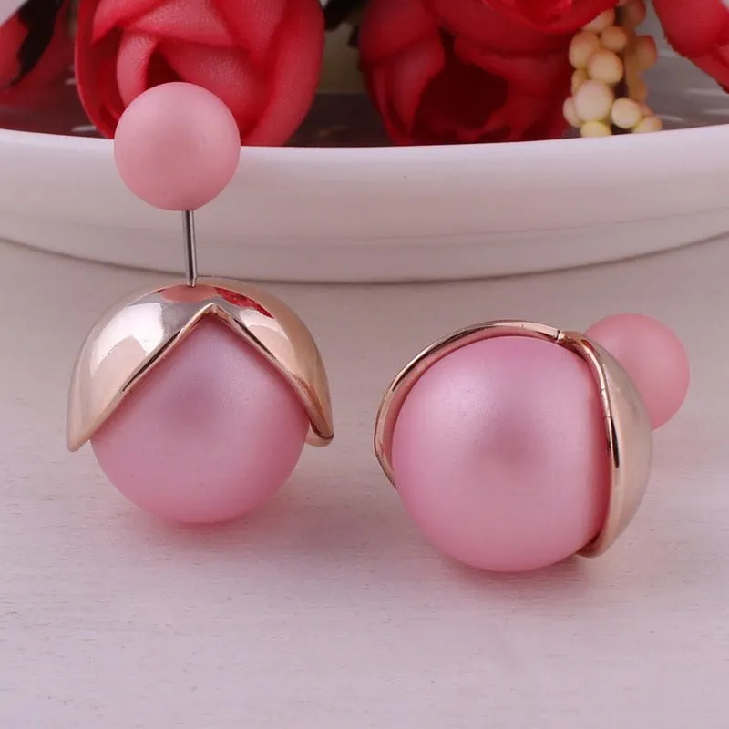 Candy Colored Rubber Sphere Earrings