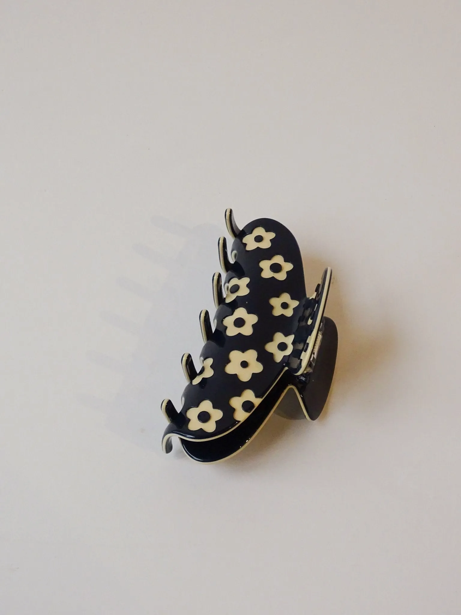 Claw Clip Flower Dark Blue