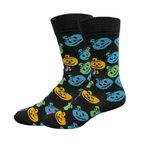 Colorful Jack O Lanterns Men's Crew Socks