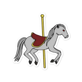 Creepy Carousel 4" Vinyl Sticker