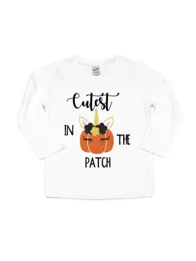 Cutest In The Patch Unicorn Pumpkin Shirt