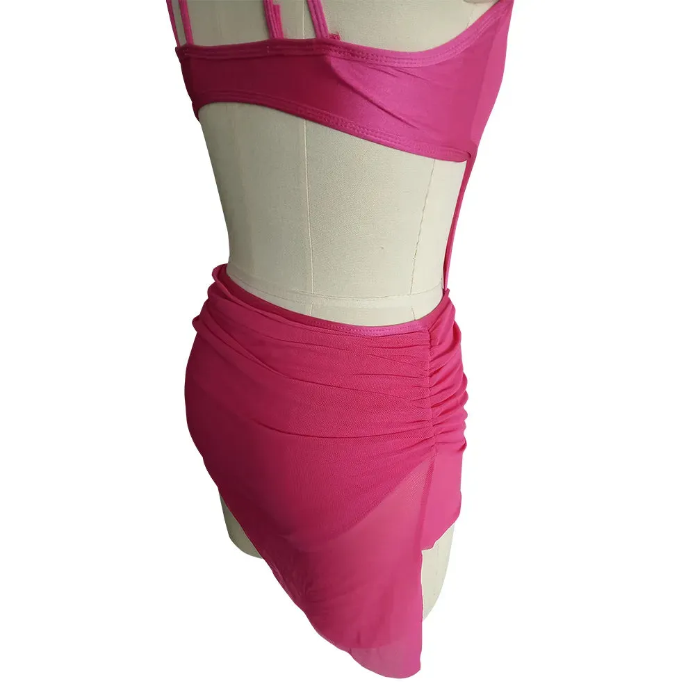 #D0010-B N nylon/Lycra Mesh Modern Contempory Dance Costume- Dance School - Troupe or Solo Performance