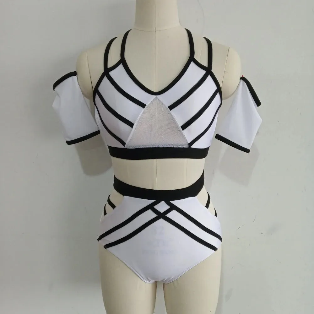 #D006-A Nylon/Lycra Mesh Modern Contempory Dance Costume- Dance School - Troupe or Solo Performance