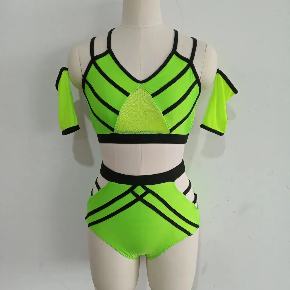 #D006-A Nylon/Lycra Mesh Modern Contempory Dance Costume- Dance School - Troupe or Solo Performance