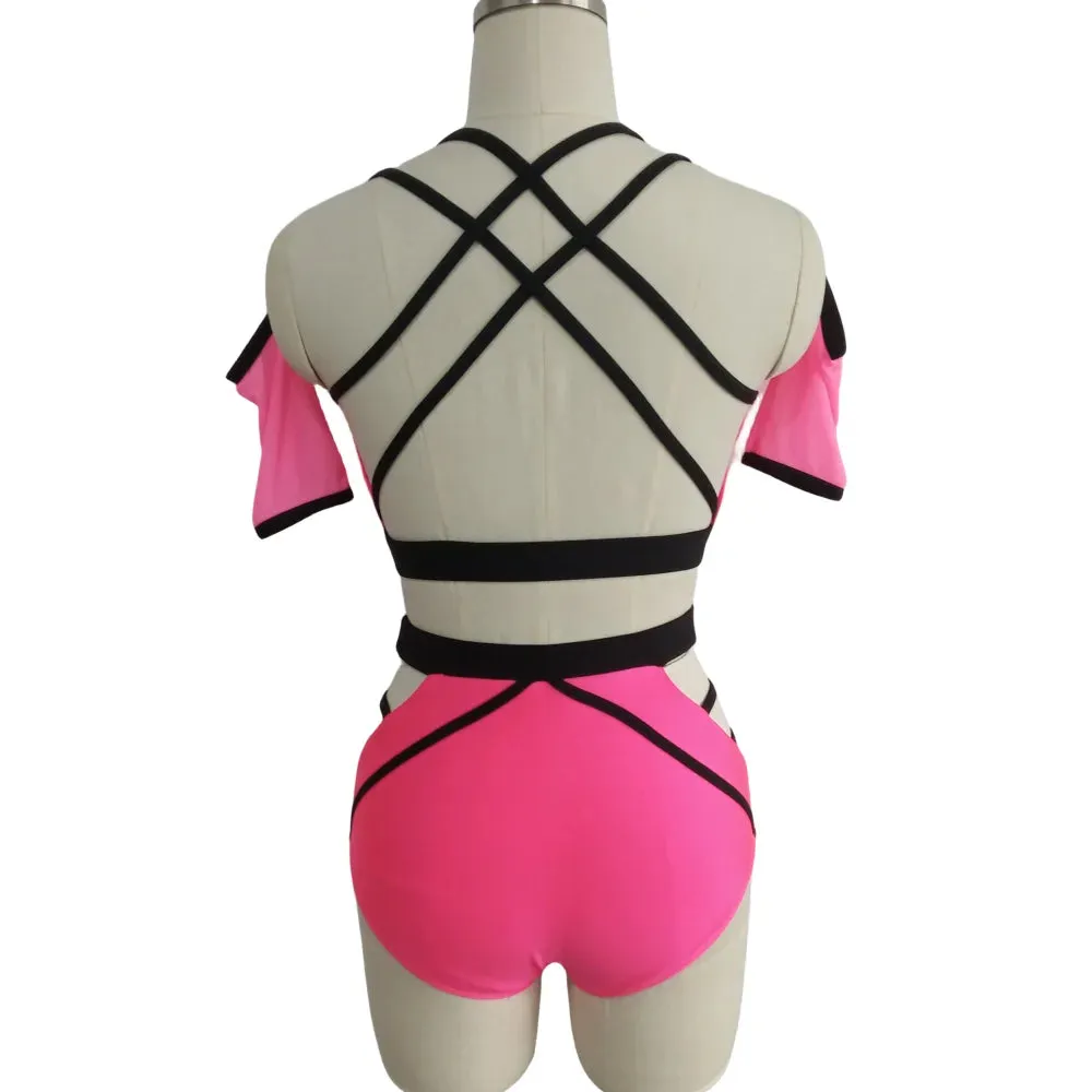 #D006-A Nylon/Lycra Mesh Modern Contempory Dance Costume- Dance School - Troupe or Solo Performance