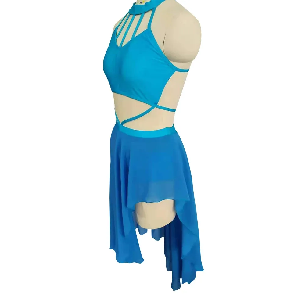 #D025-A ADULT Nylon/Lycra Mesh Modern Lyrical Dress-Dance School- Troupe or Solo Performance