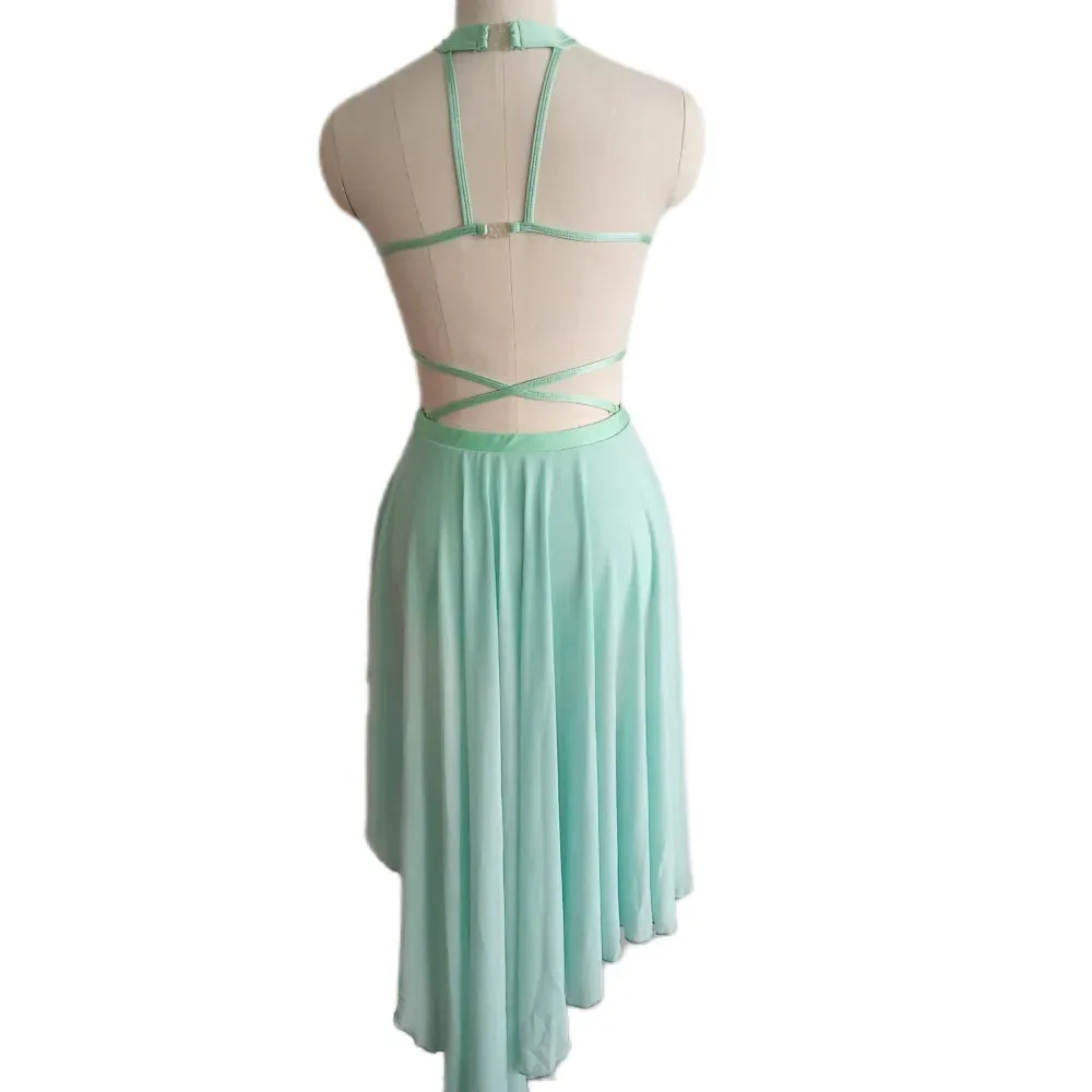 #D025-A ADULT Nylon/Lycra Mesh Modern Lyrical Dress-Dance School- Troupe or Solo Performance