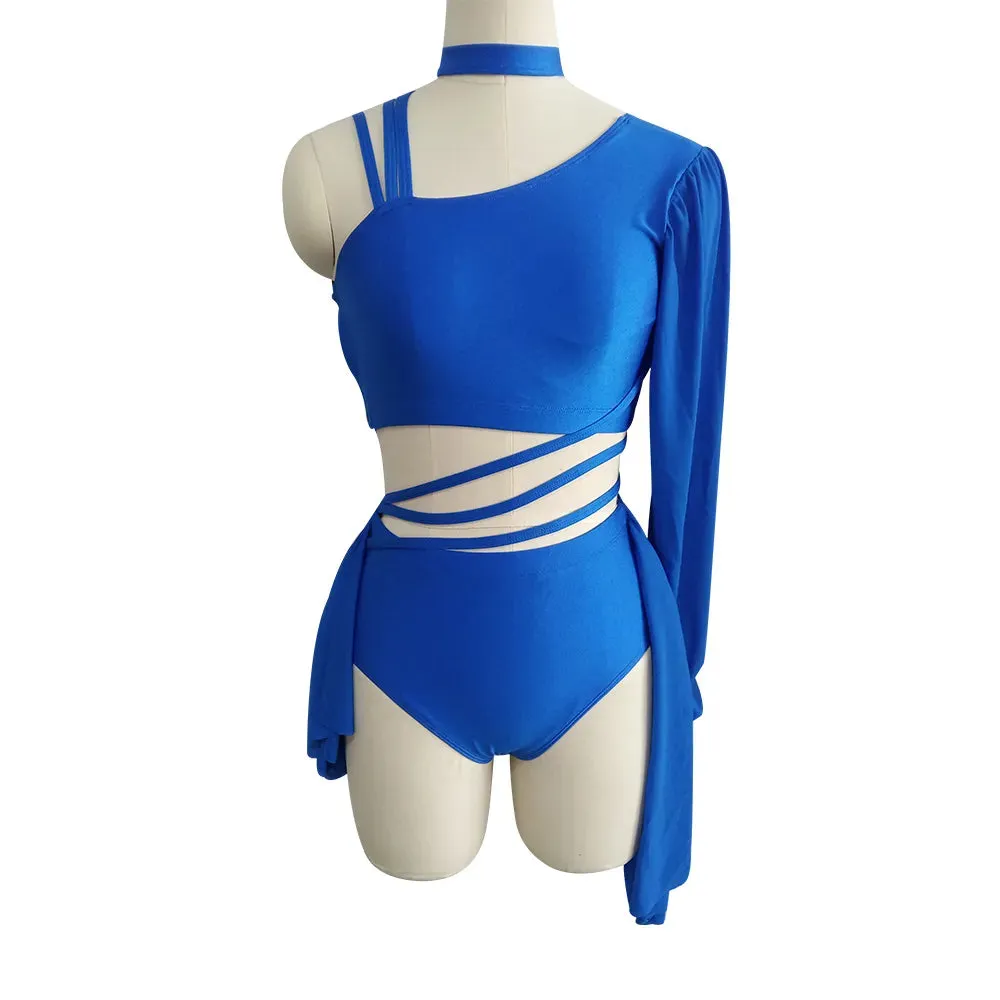 #D636-C  CHILDS Nylon/Lycra Mesh Modern- Contempory Dance Costume-Dance School Troupe or Solo