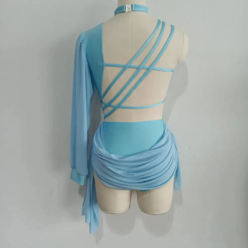 #D636-C  CHILDS Nylon/Lycra Mesh Modern- Contempory Dance Costume-Dance School Troupe or Solo