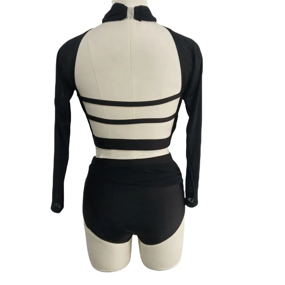 #D880-C Girls Nylon/Lycra Mesh Modern Contempory Costume- Dance School -TroupE or Solo Performance