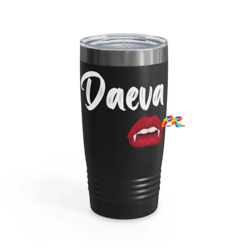 Daeva With Vampire Lips Ringneck Tumbler, 20oz