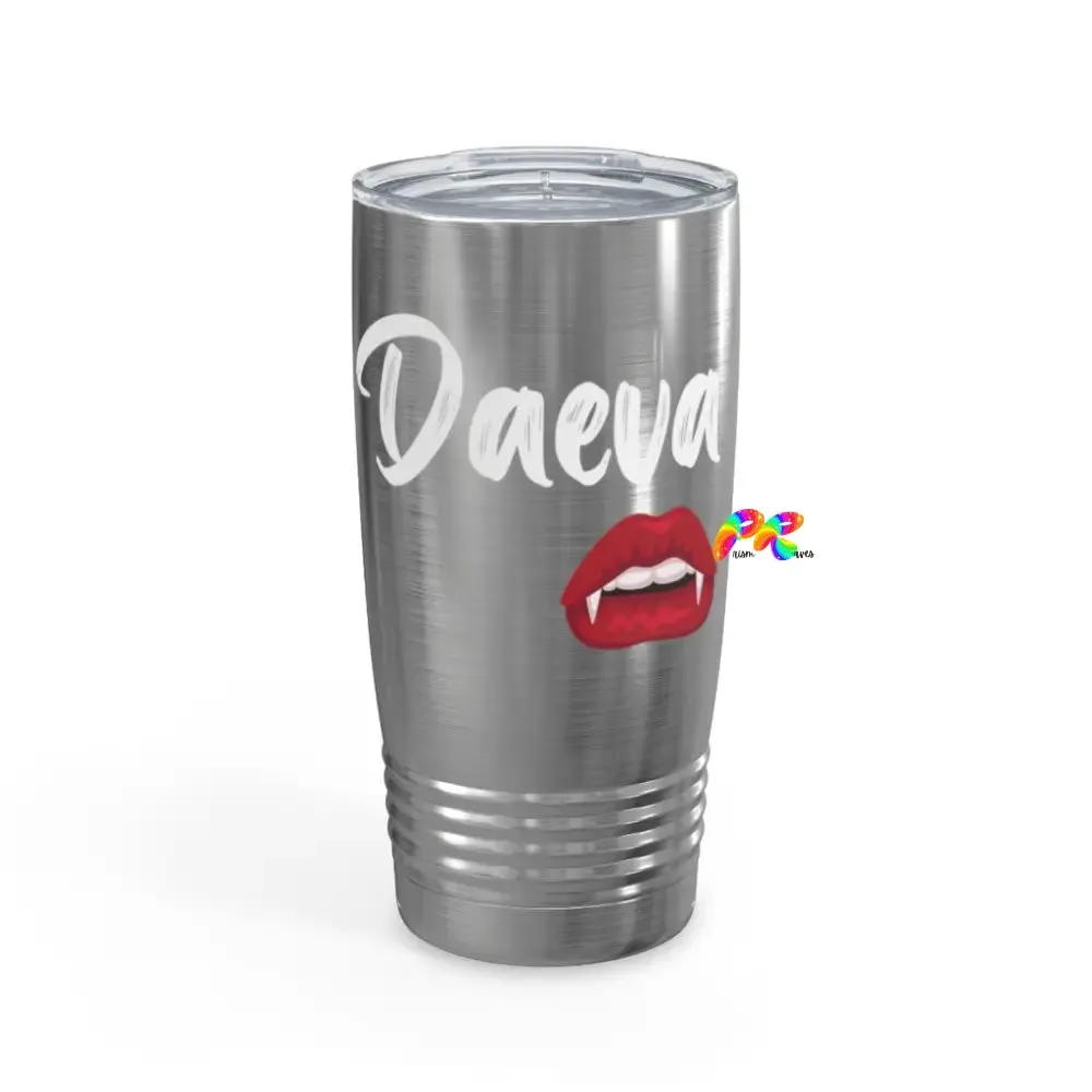 Daeva With Vampire Lips Ringneck Tumbler, 20oz