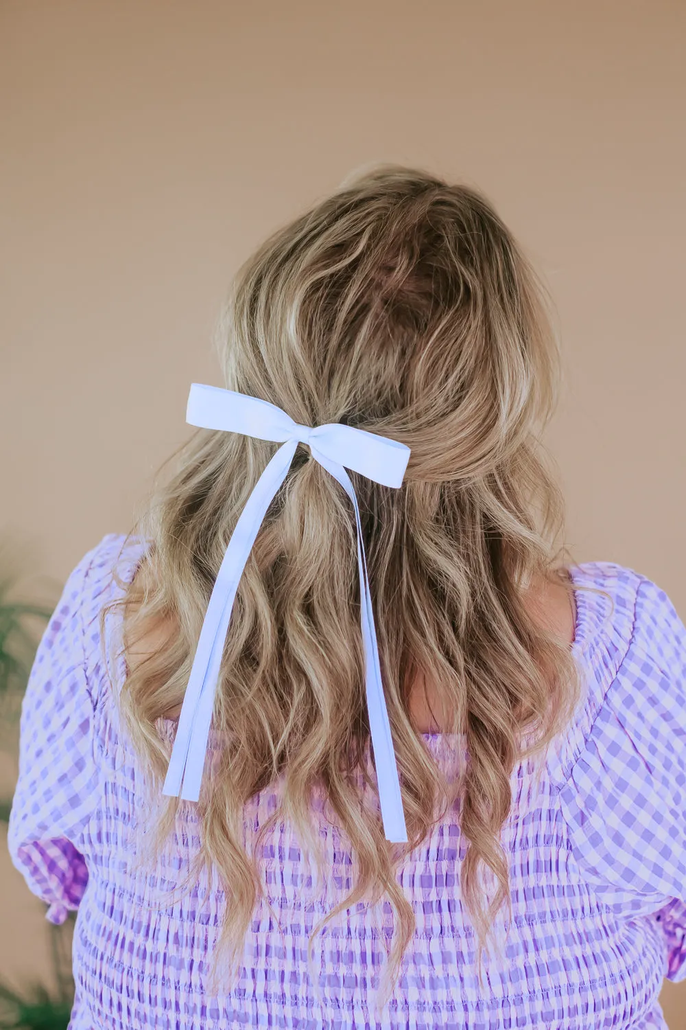 Dainty Bow Clip, Blue