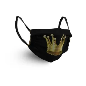 DESIGNER FACE MASK  GOLD CROWN