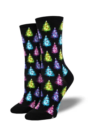 Fake Christmas Trees Women's Socks