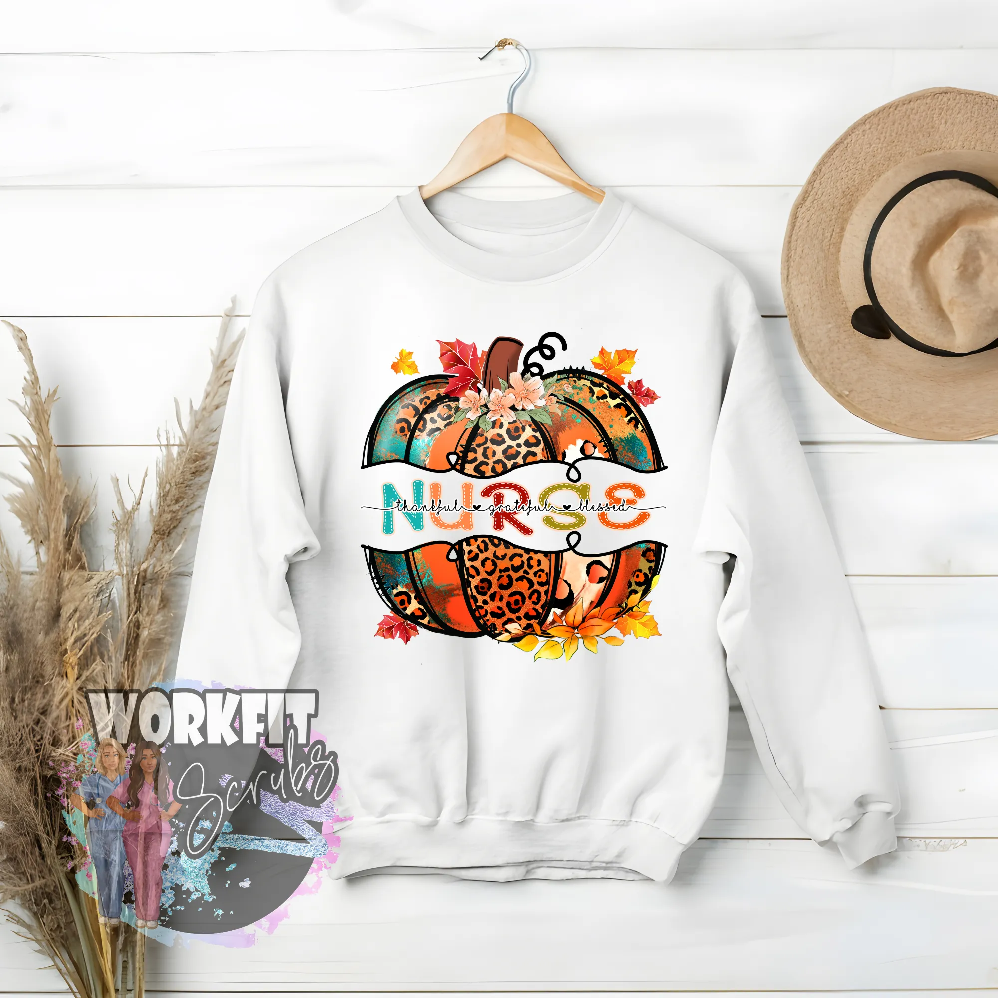 Fall Pumpkin Nurse Crewneck