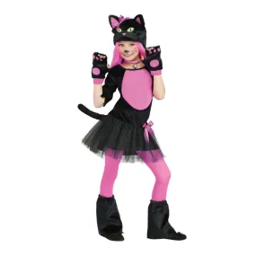 FunWorld Miss Kitty Cat Girl's Small 6-6X Halloween Costume