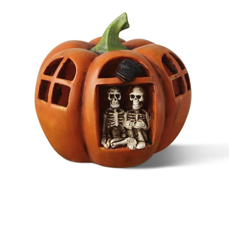 Halloween Skeletons' Pumpkin Hideout