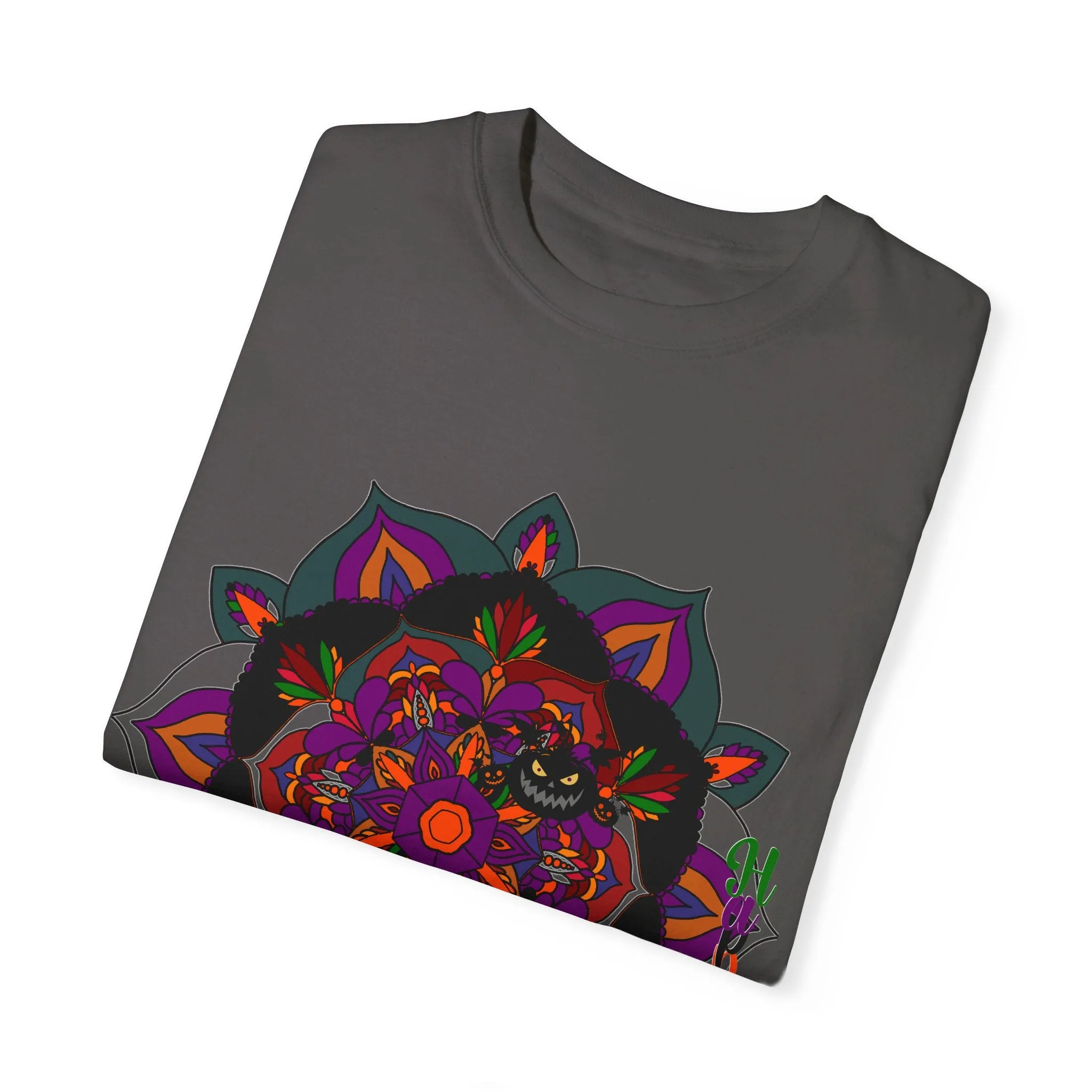 Handmade Mandala Design Halloween T-shirt - Unisex