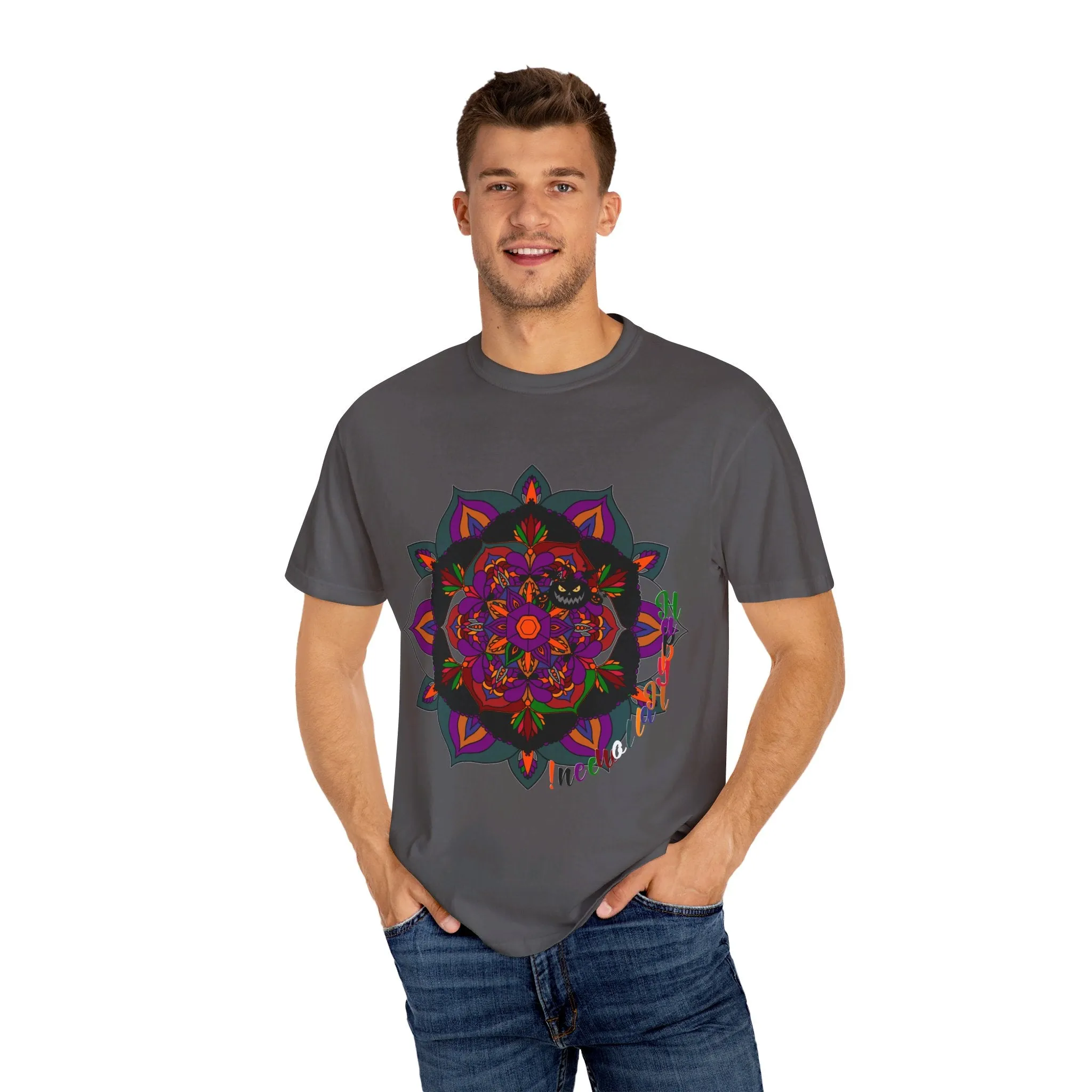 Handmade Mandala Design Halloween T-shirt - Unisex