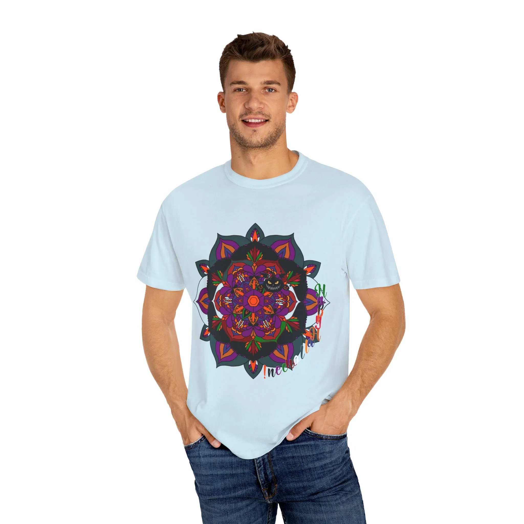 Handmade Mandala Design Halloween T-shirt - Unisex