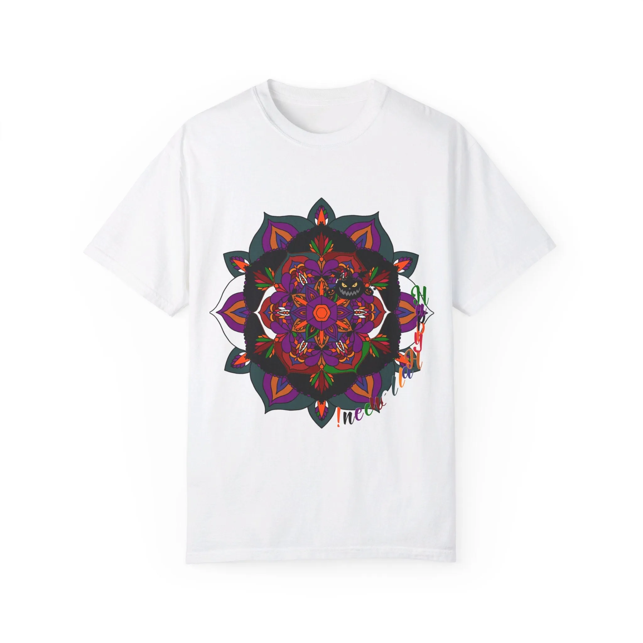 Handmade Mandala Design Halloween T-shirt - Unisex