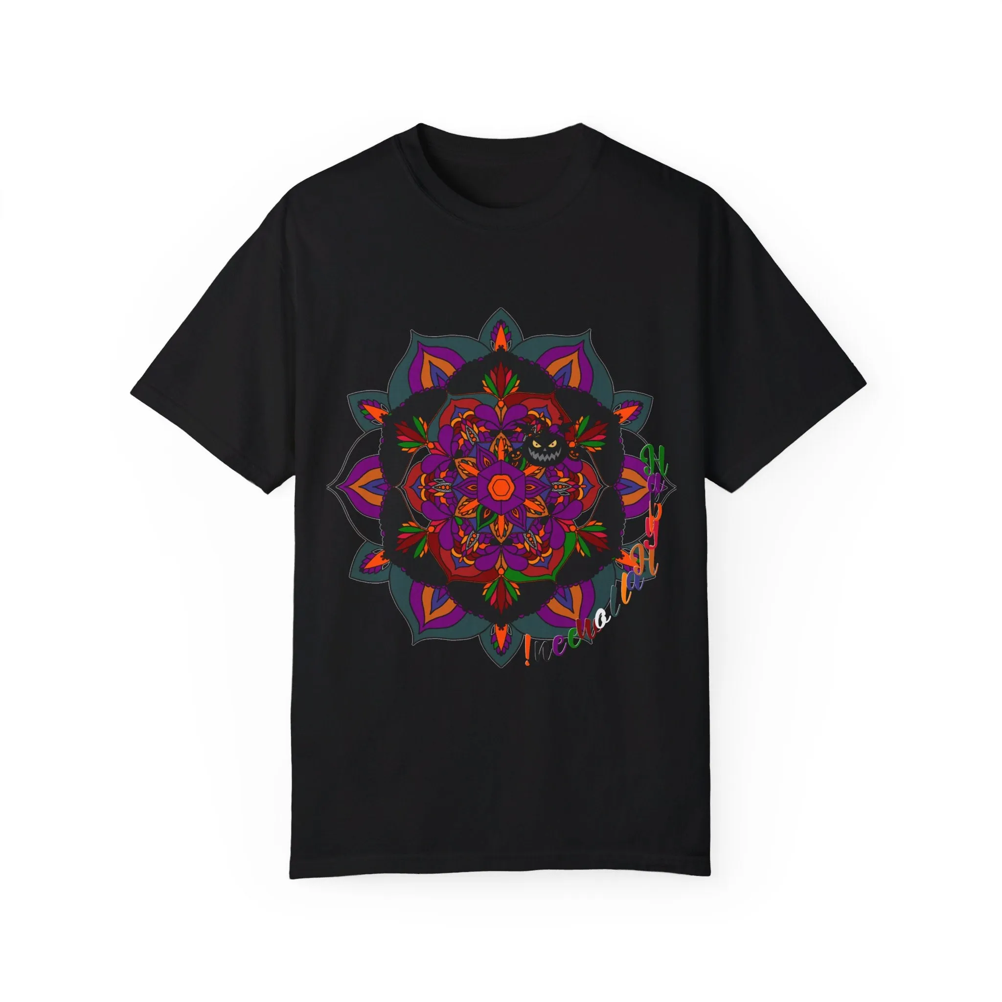 Handmade Mandala Design Halloween T-shirt - Unisex