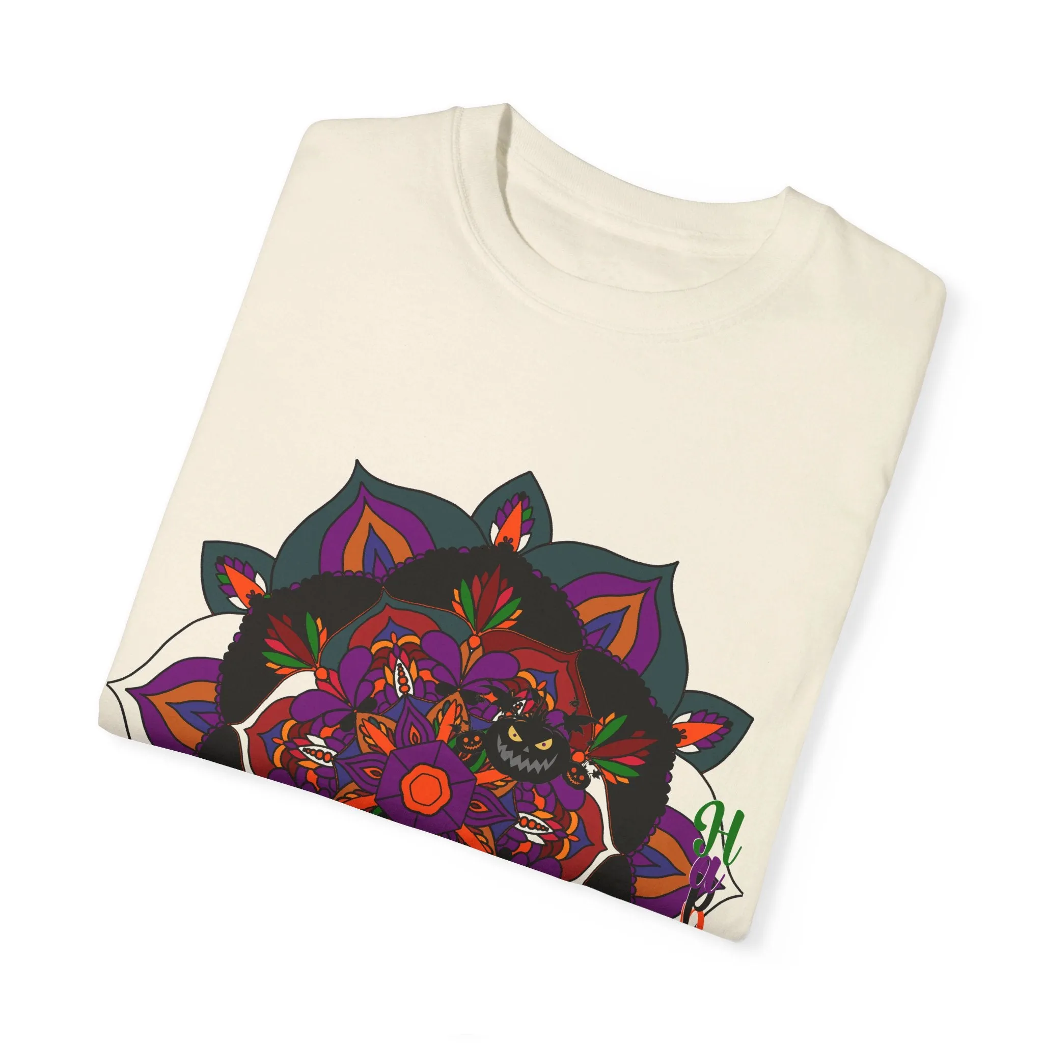 Handmade Mandala Design Halloween T-shirt - Unisex