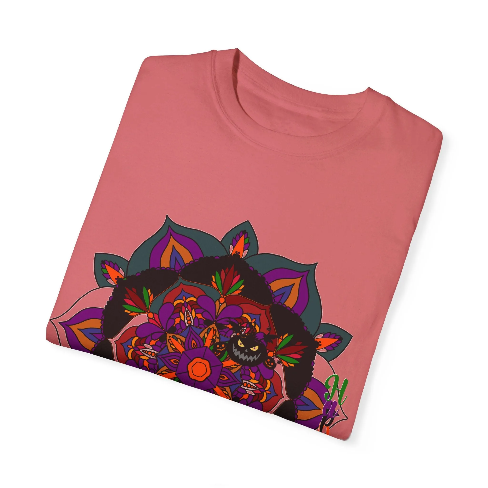 Handmade Mandala Design Halloween T-shirt - Unisex