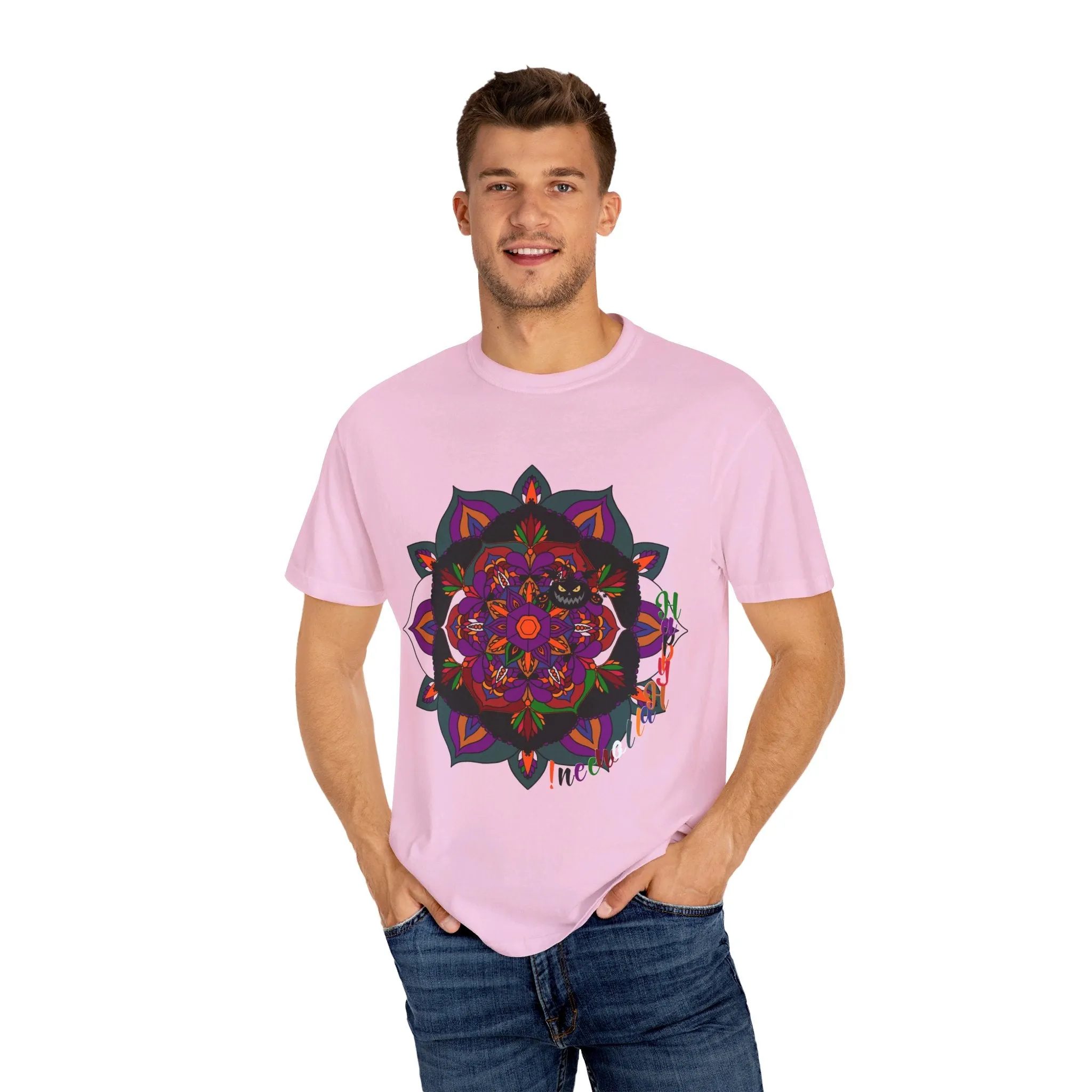 Handmade Mandala Design Halloween T-shirt - Unisex