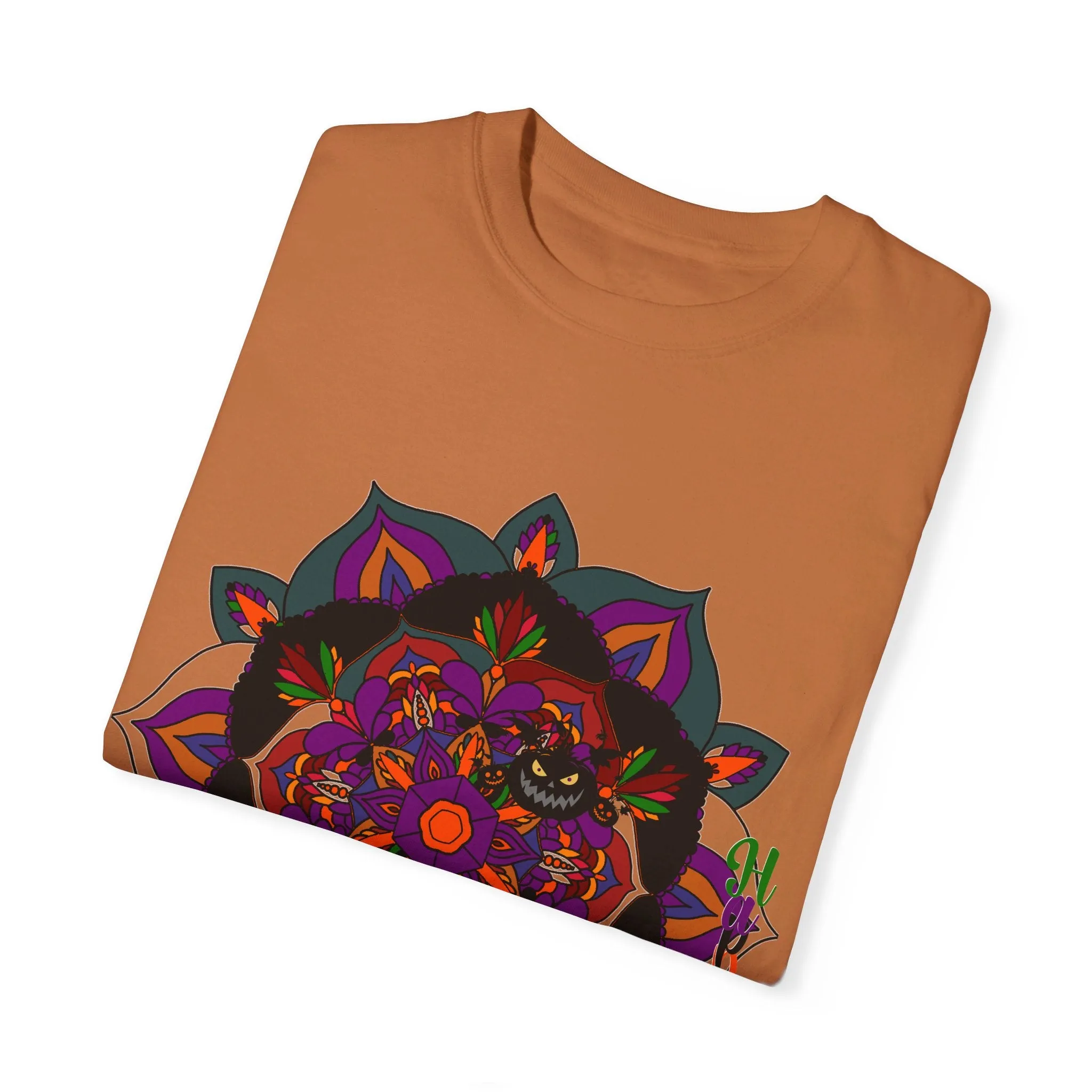 Handmade Mandala Design Halloween T-shirt - Unisex