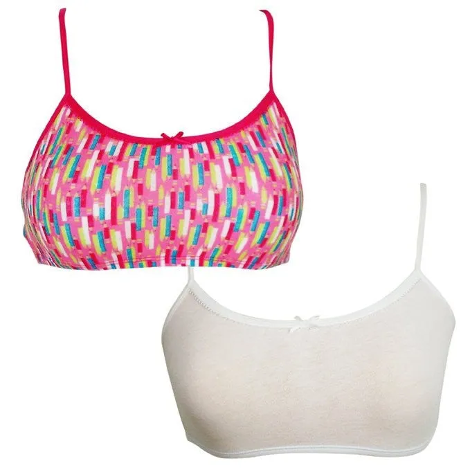 Hanes Girl's Crop Top Bralette (Pack of 2)