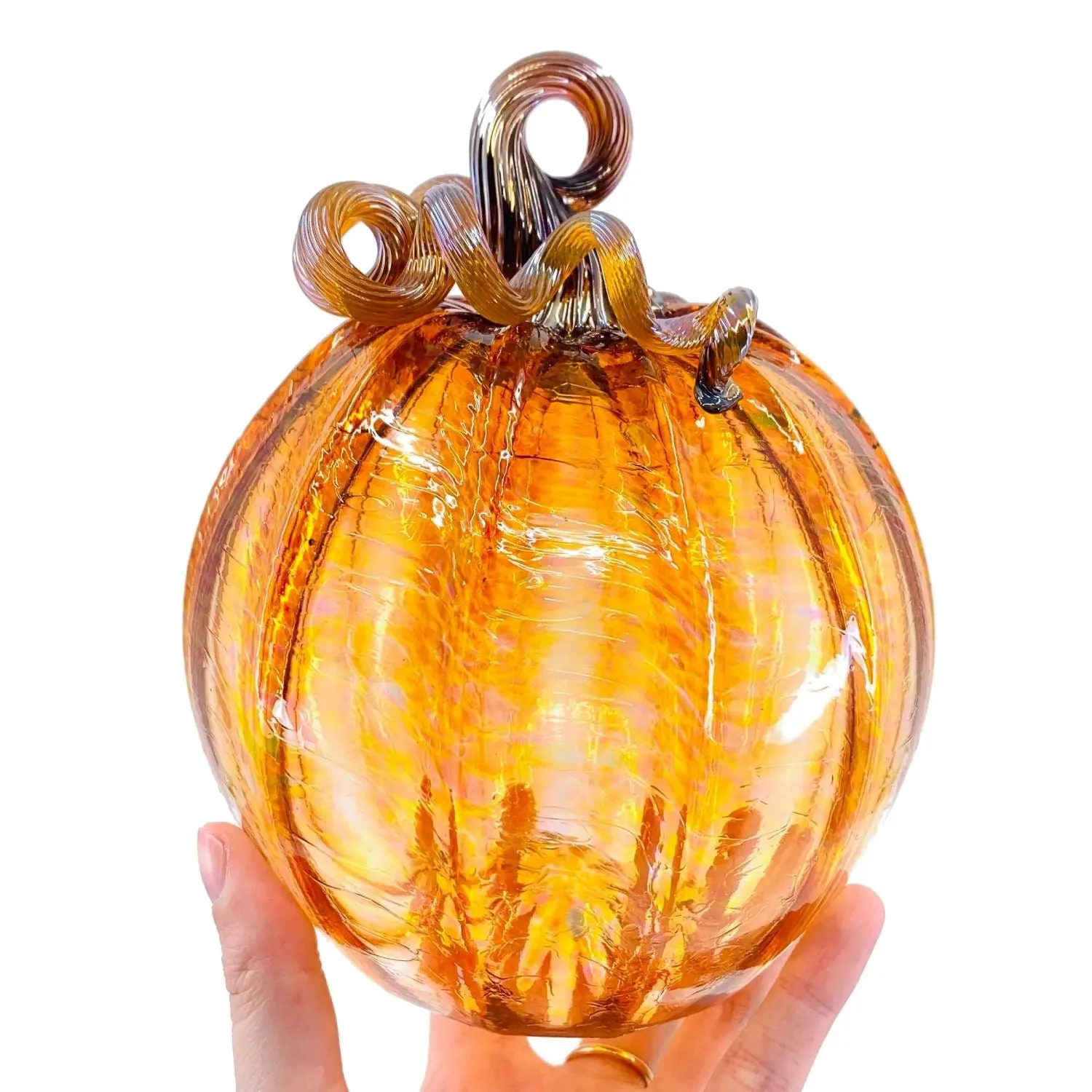 Harvest Glass Pumpkin - Medium