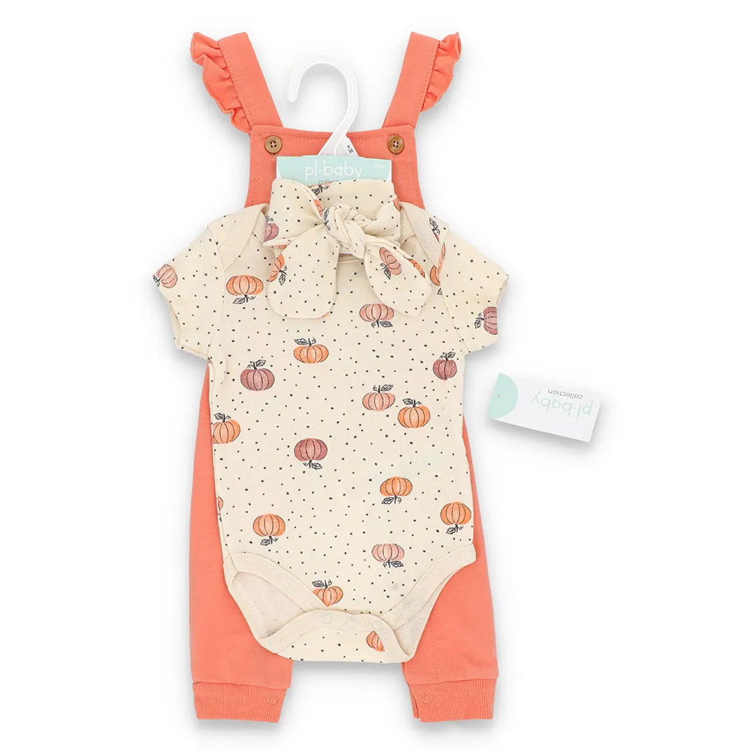 Hello Pumpkin-3 Piece Dungarees set