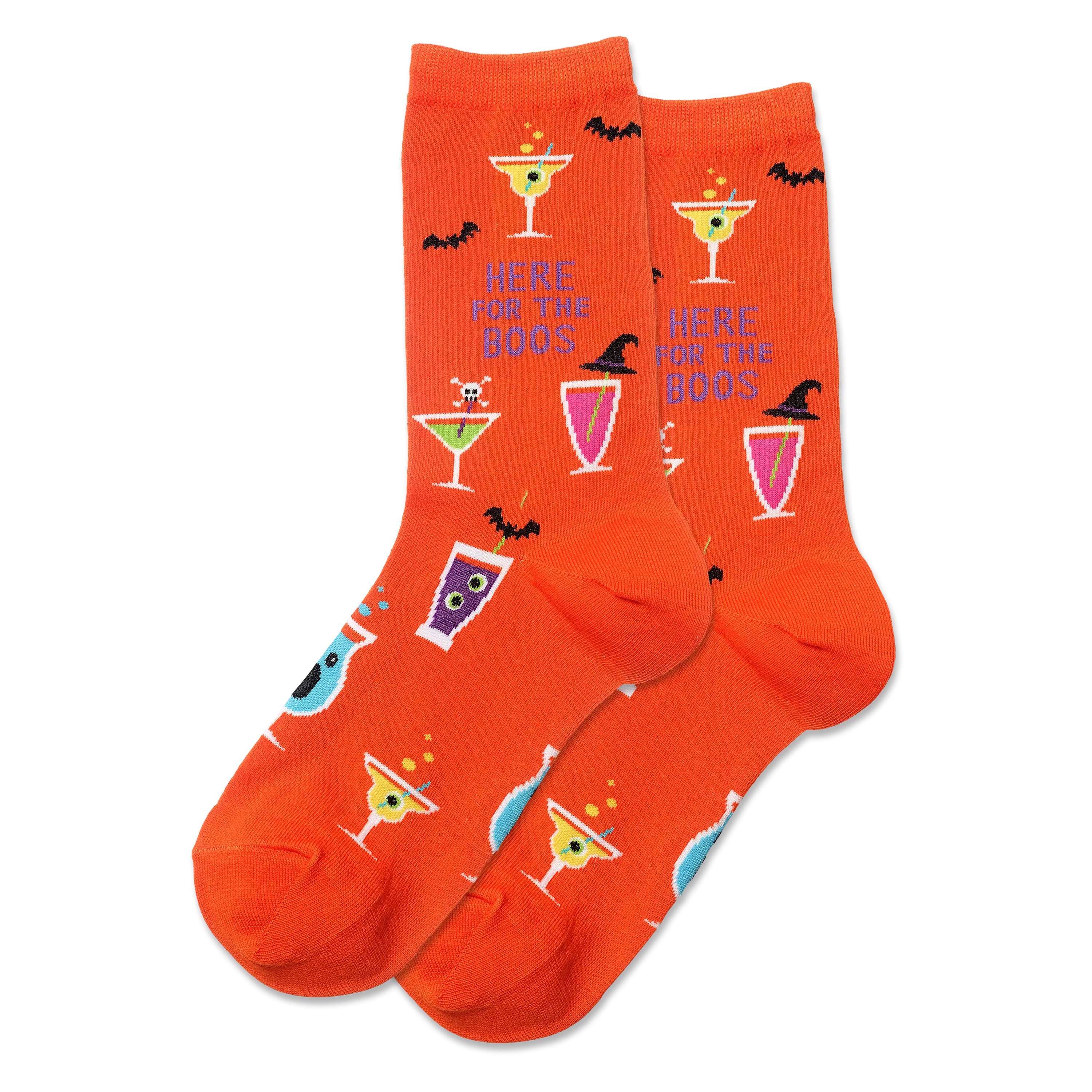 HOTSOX Women's Here For The Boos Crew Socks