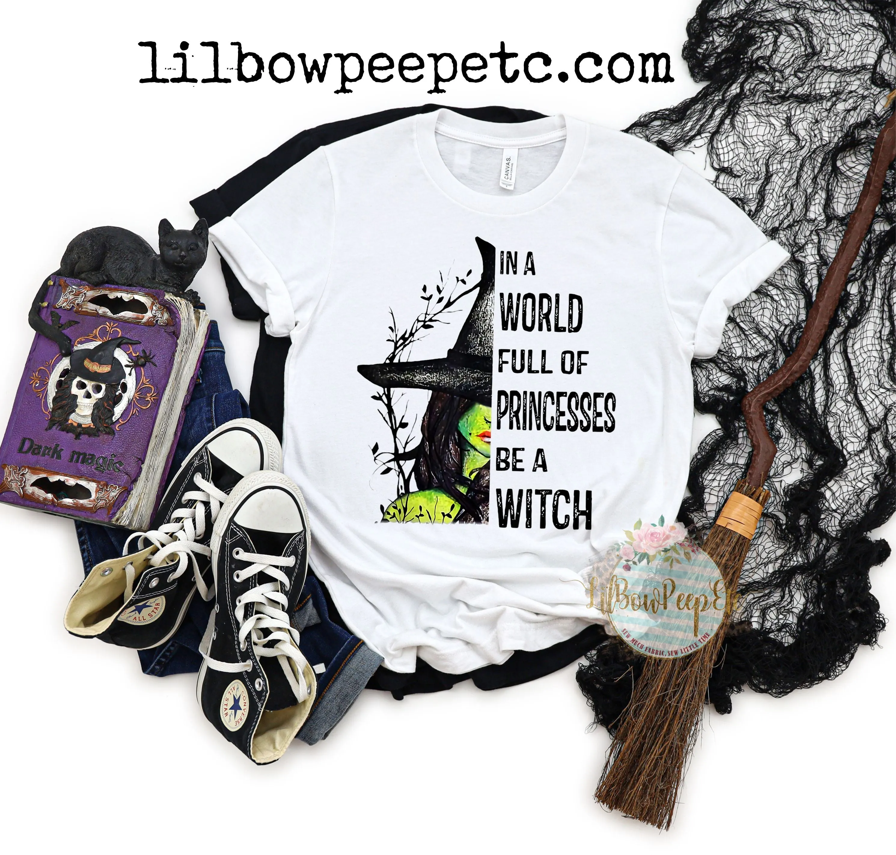 In A World Of Princesses Be A Witch Halloween Unisex Adult Tee Or Raglan