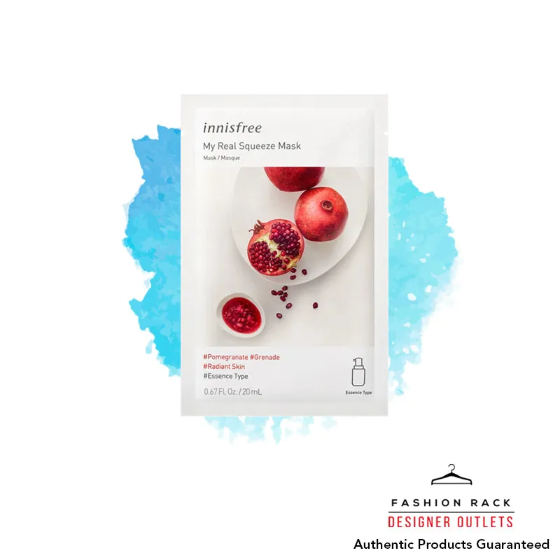 Innisfree My Real Squeeze Mask Set Pomegranate 20ml (20 Sheets)