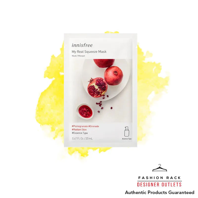 Innisfree My Real Squeeze Mask Set Pomegranate 20ml (20 Sheets)