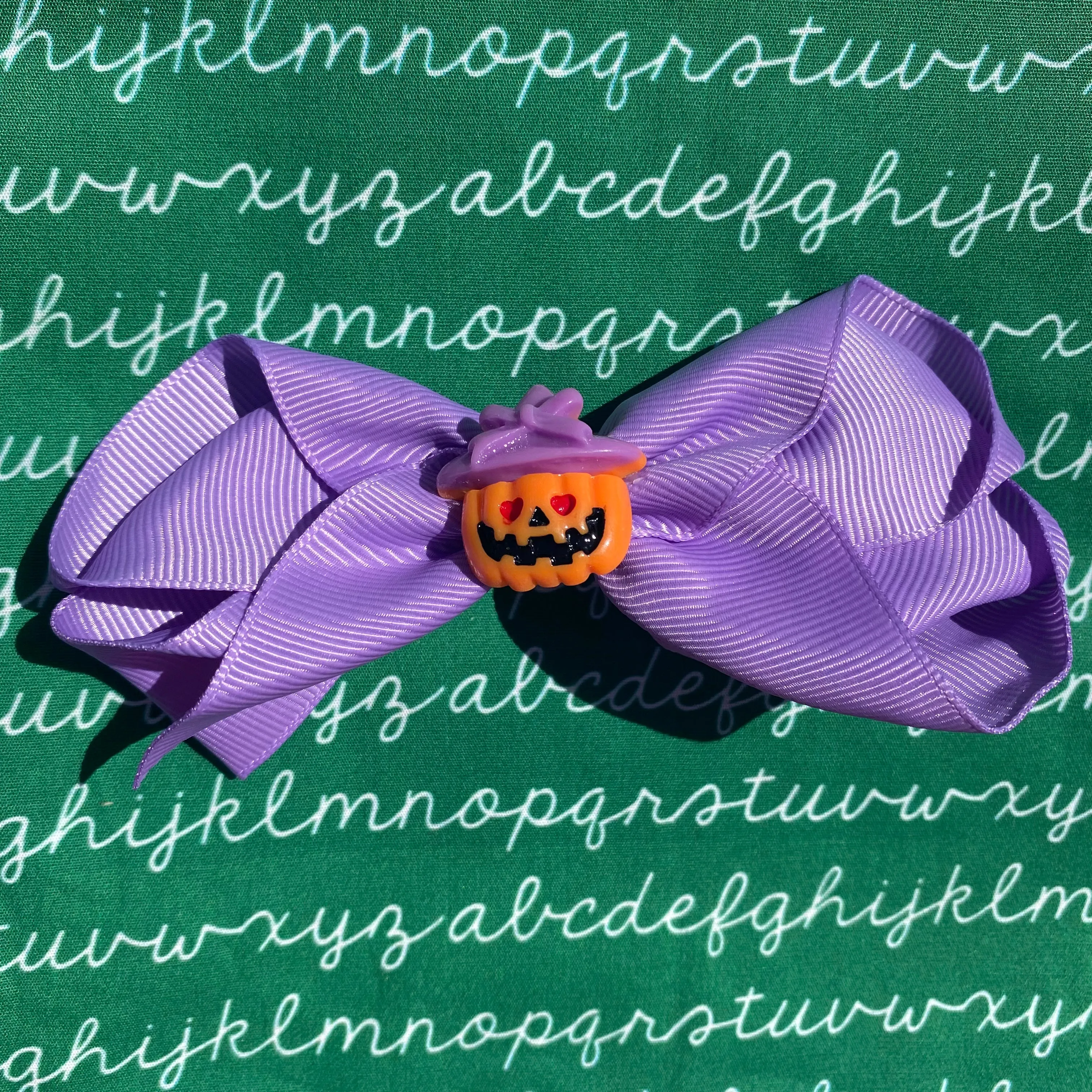 Jack-o-Lantern Hair Bow