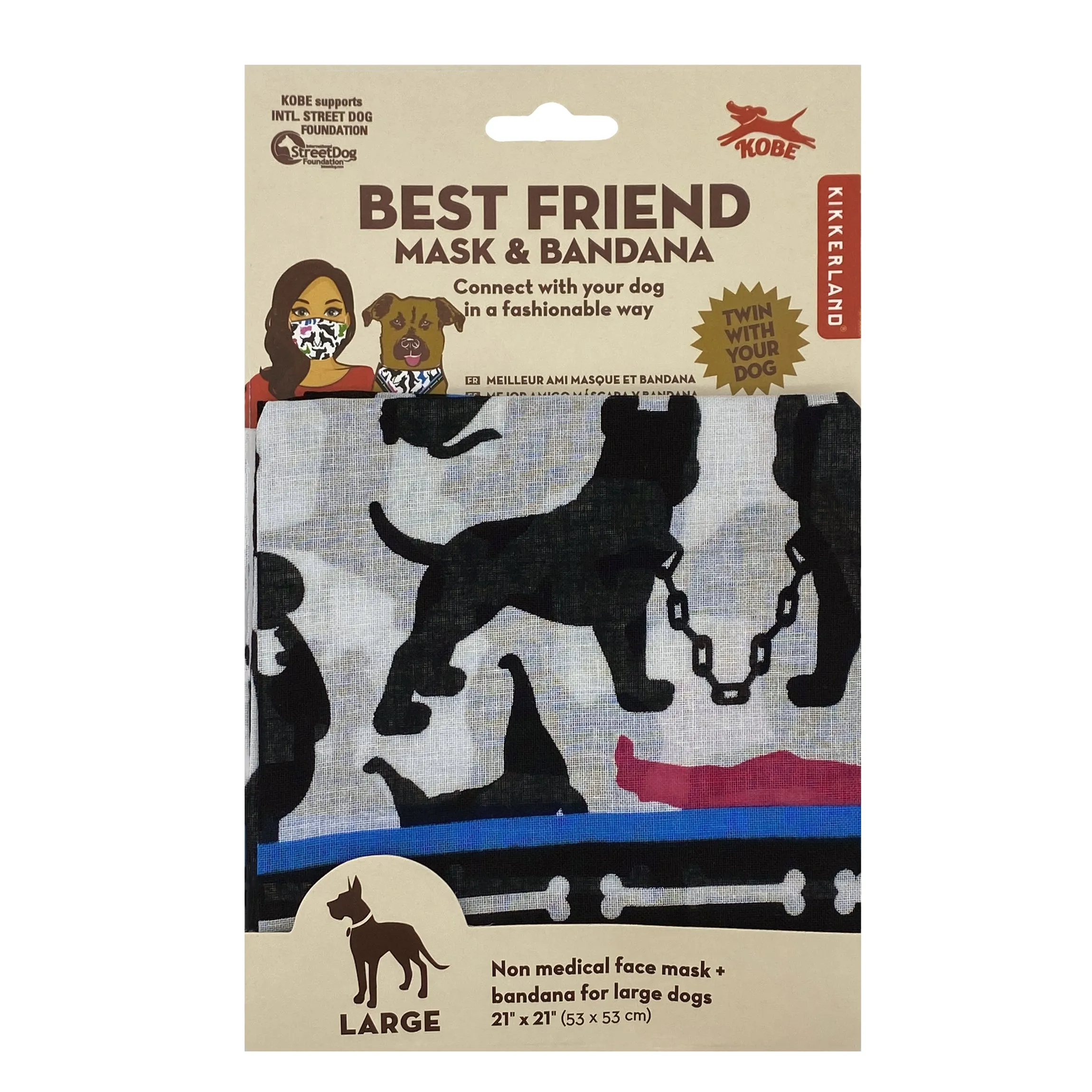 Kobe Best Friend Mask & Bandana for Large Dogs