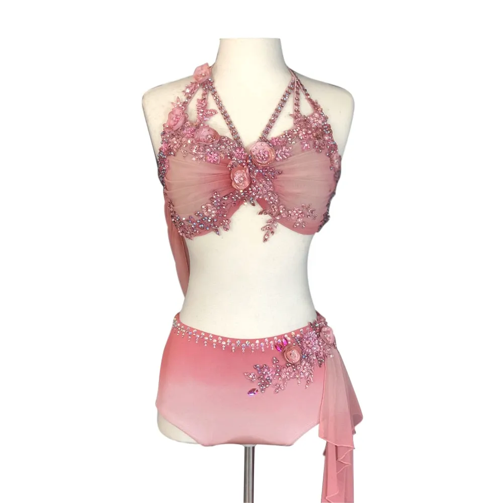 #L355 New Design Pink Lyrical Dancing Dress for Performance