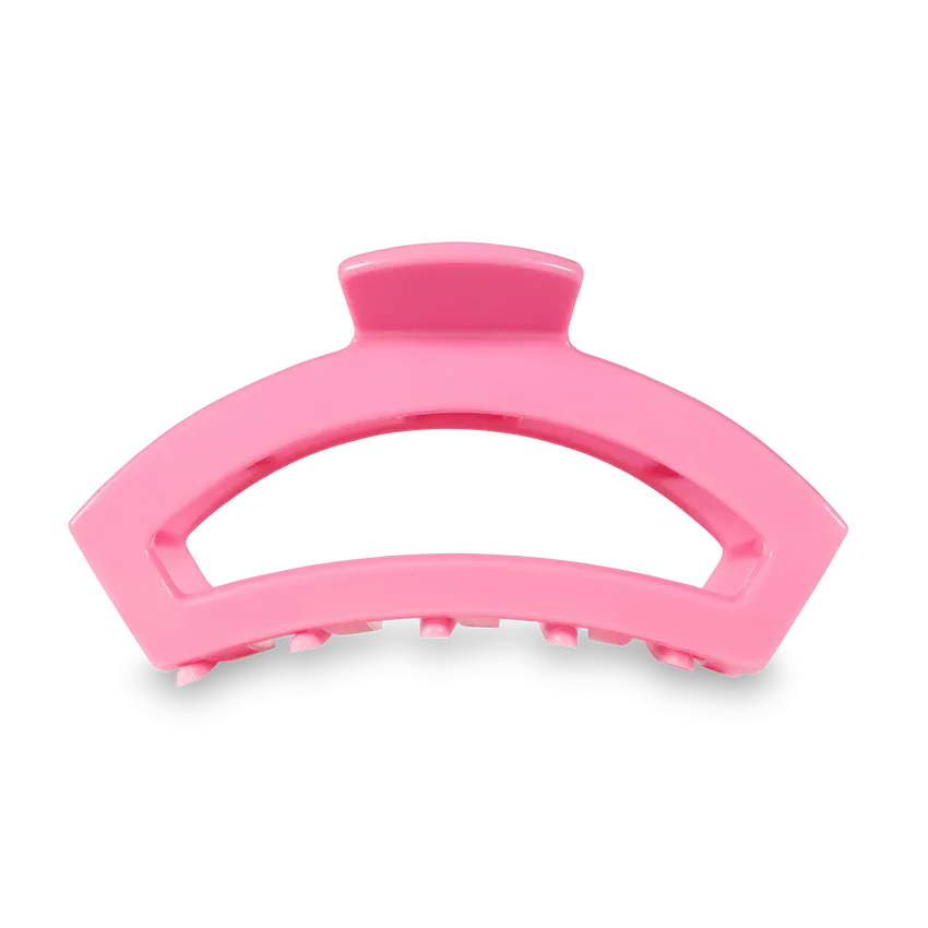 LARGE OPEN PINK TELETIES HAIR CLIP