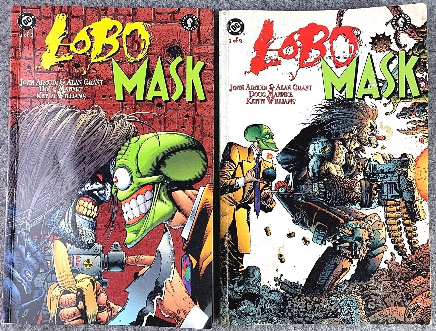 Lobo vs The Mask by DC Comics 1997 Vintage Set of 2 Rare Novels