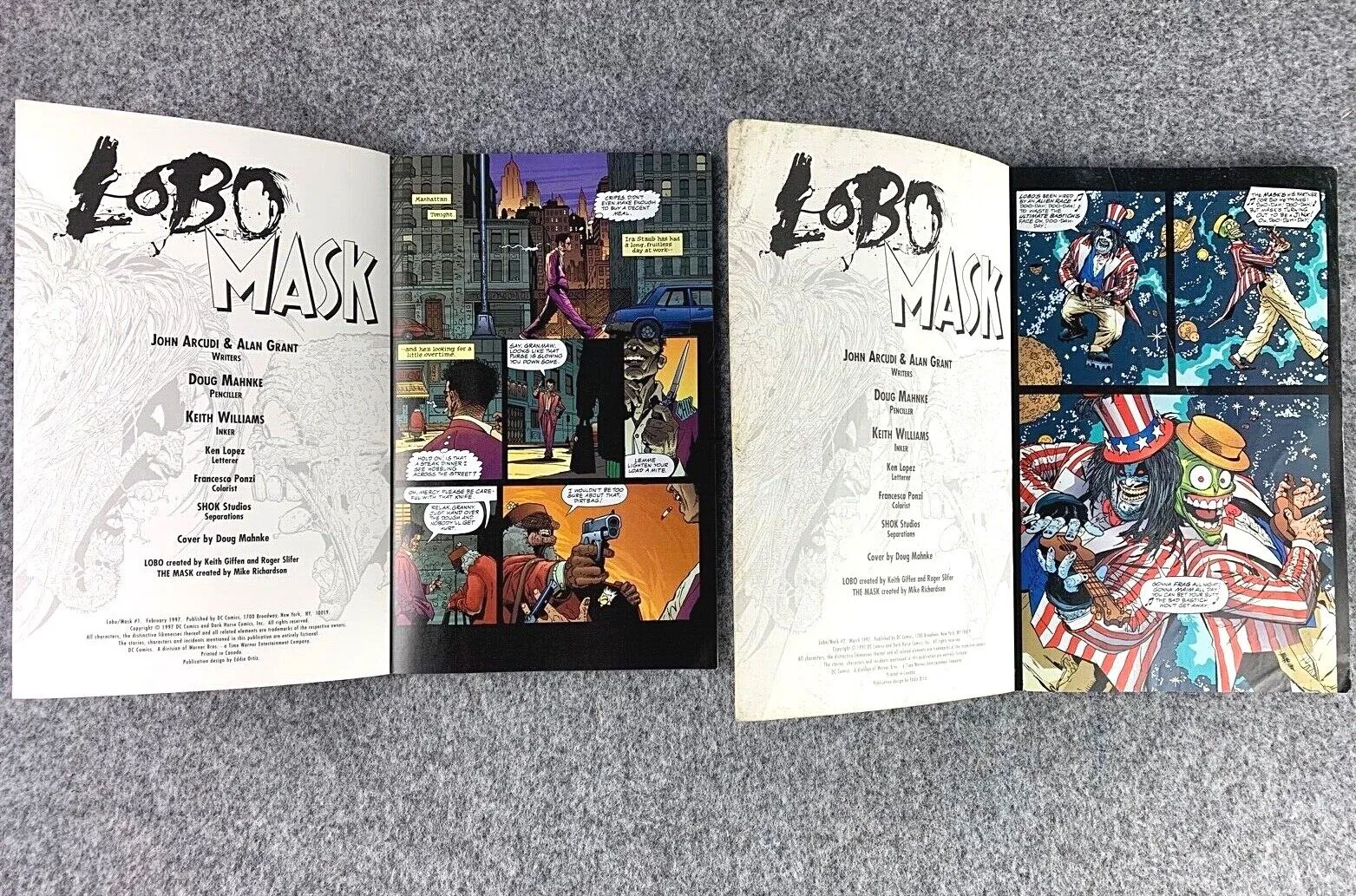 Lobo vs The Mask by DC Comics 1997 Vintage Set of 2 Rare Novels