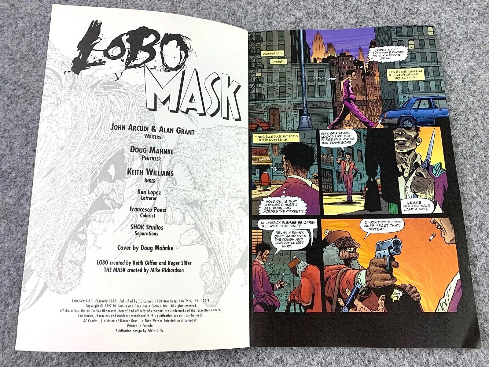 Lobo vs The Mask by DC Comics 1997 Vintage Set of 2 Rare Novels